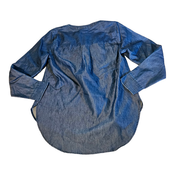 Fourteenth Place Medium Blue Denim Long Sleeve Shirt - Picture 4 of 7